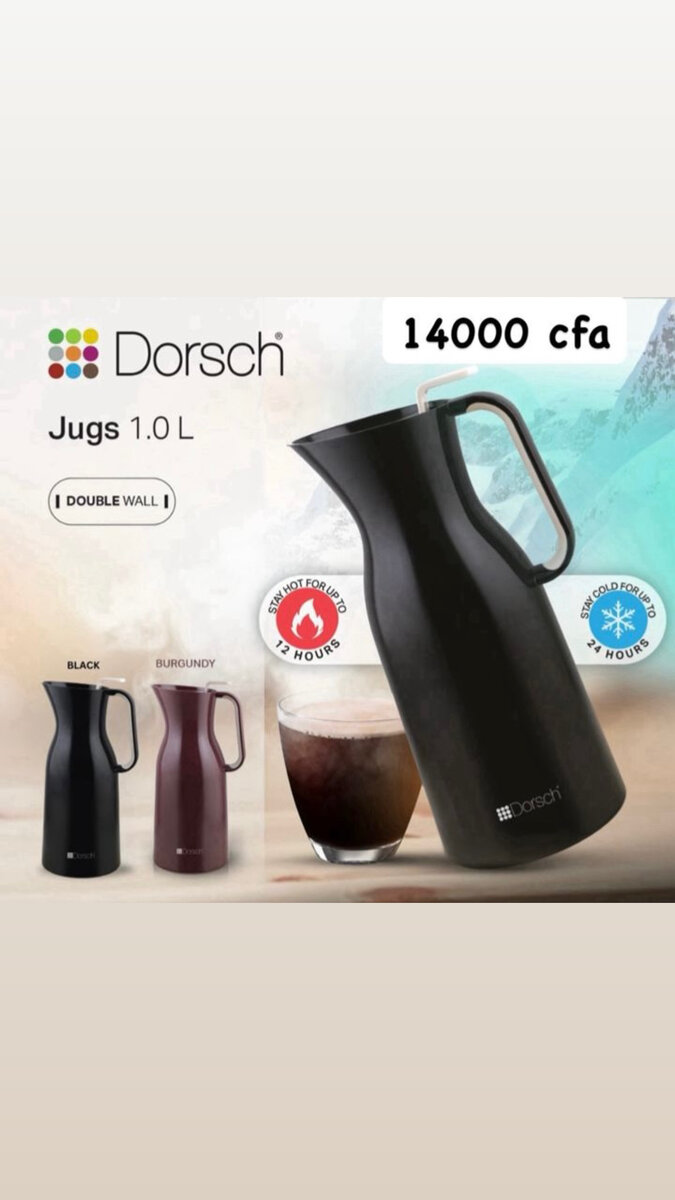 ترموس دورش 1 لتر مزدوج الجدار