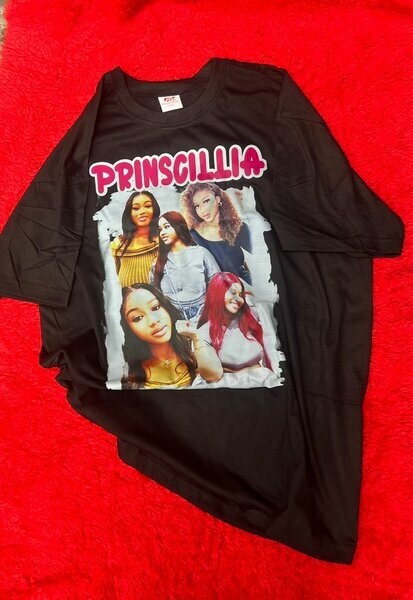 T-shirt femme imprimé PRINSCILLIA noir