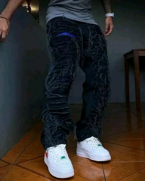 Pantalons en denim déchiré tendance