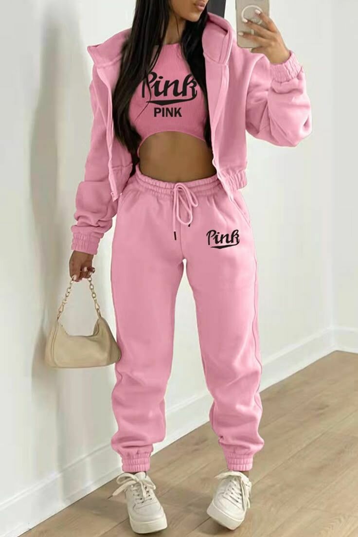 Ensemble survêtement rose femme