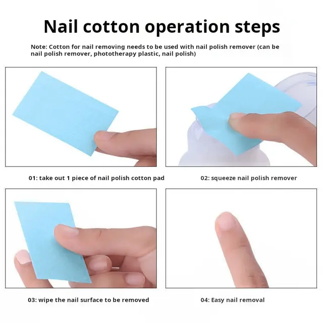Tampons à ongles en coton