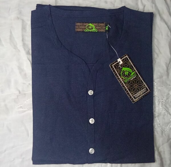 Chemise col V hommes élégante
