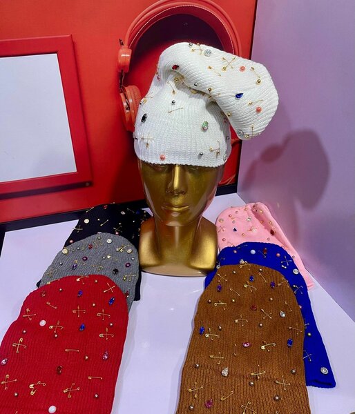 Knit Rhinestone Turban Headband