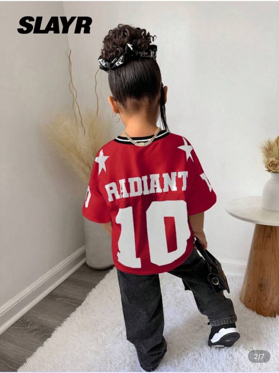 Maillot enfant rouge stylé