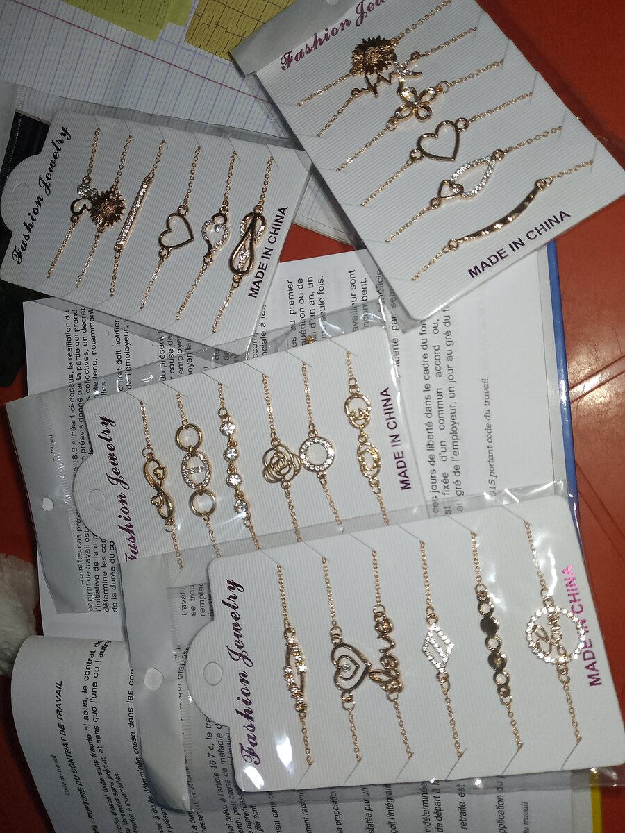 Bracelets en or élégants