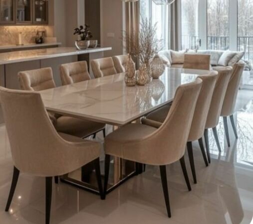 Table à manger élégante 8 places