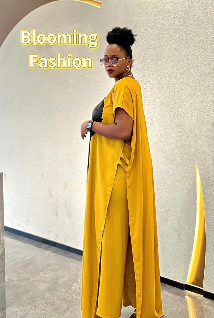 Robe Longue avec Motif Afro