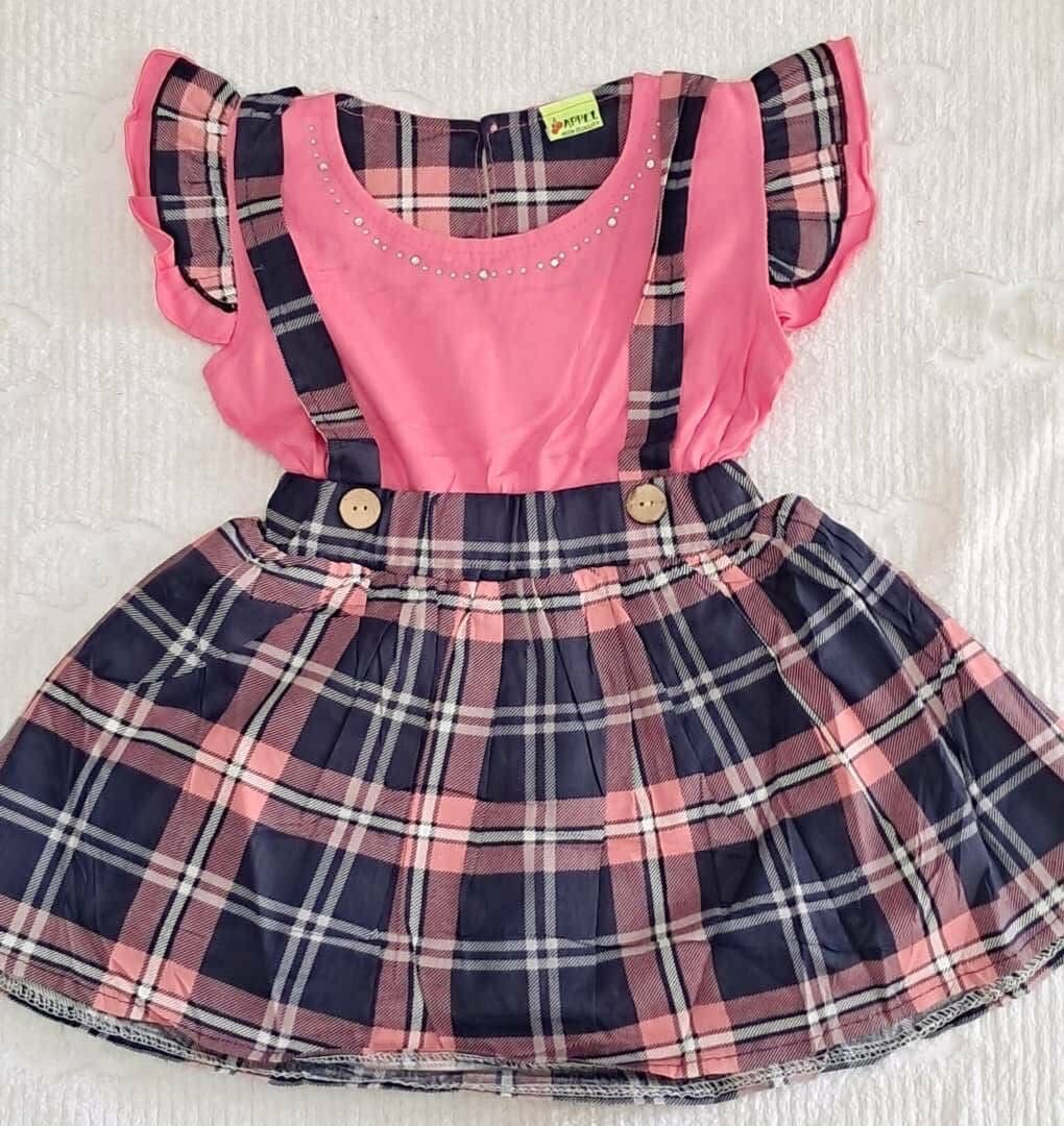 Girls' Plaid Dress Set