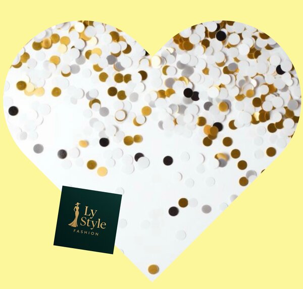 Confettis en or et blanc