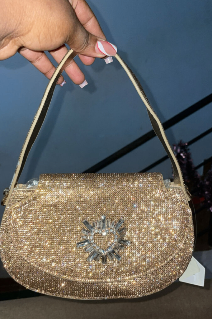 Sac à main strassé luxe