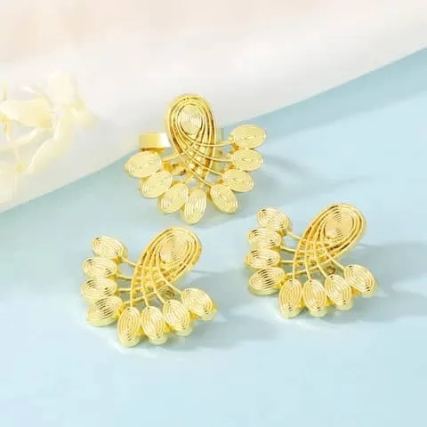 Boucles d'oreilles dorées élégantes