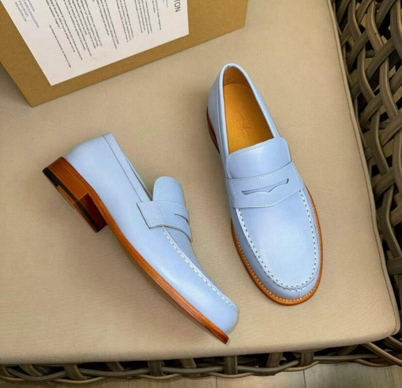Chaussures loafers en cuir pour homme