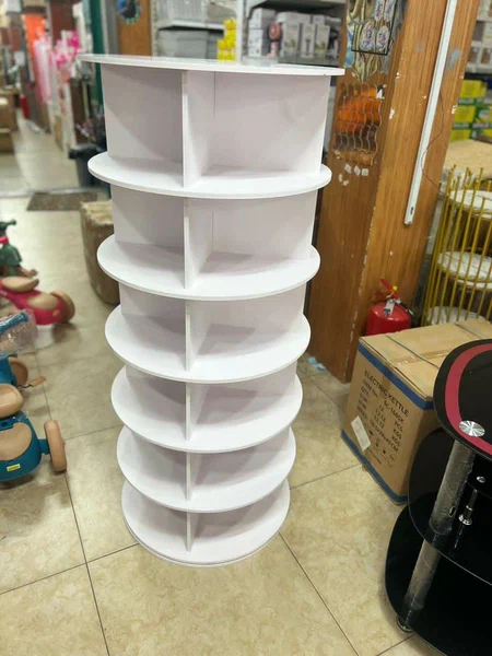 Étagère rotative blanc moderne