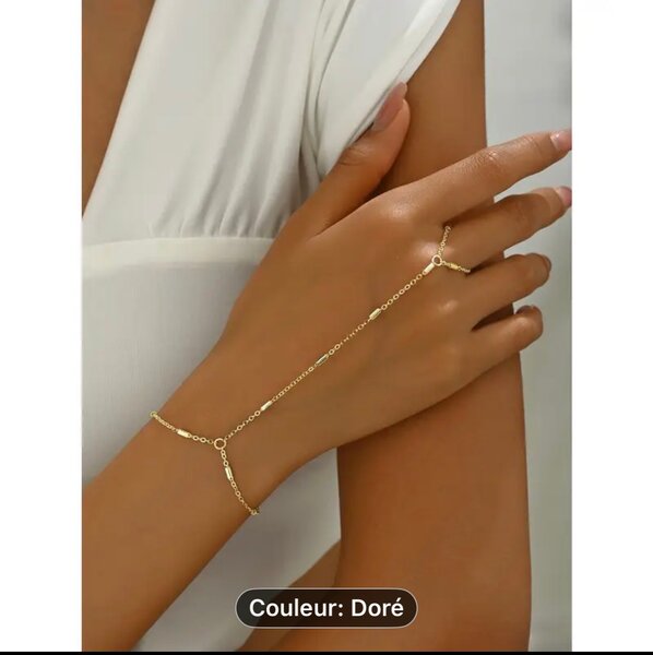 Bracelet esclave doré élégant