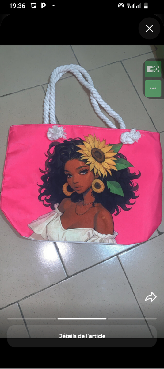 Sac cabas rose moderne