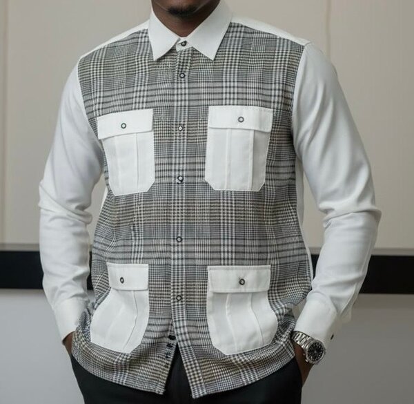 Chemise homme à carreaux 4 poc