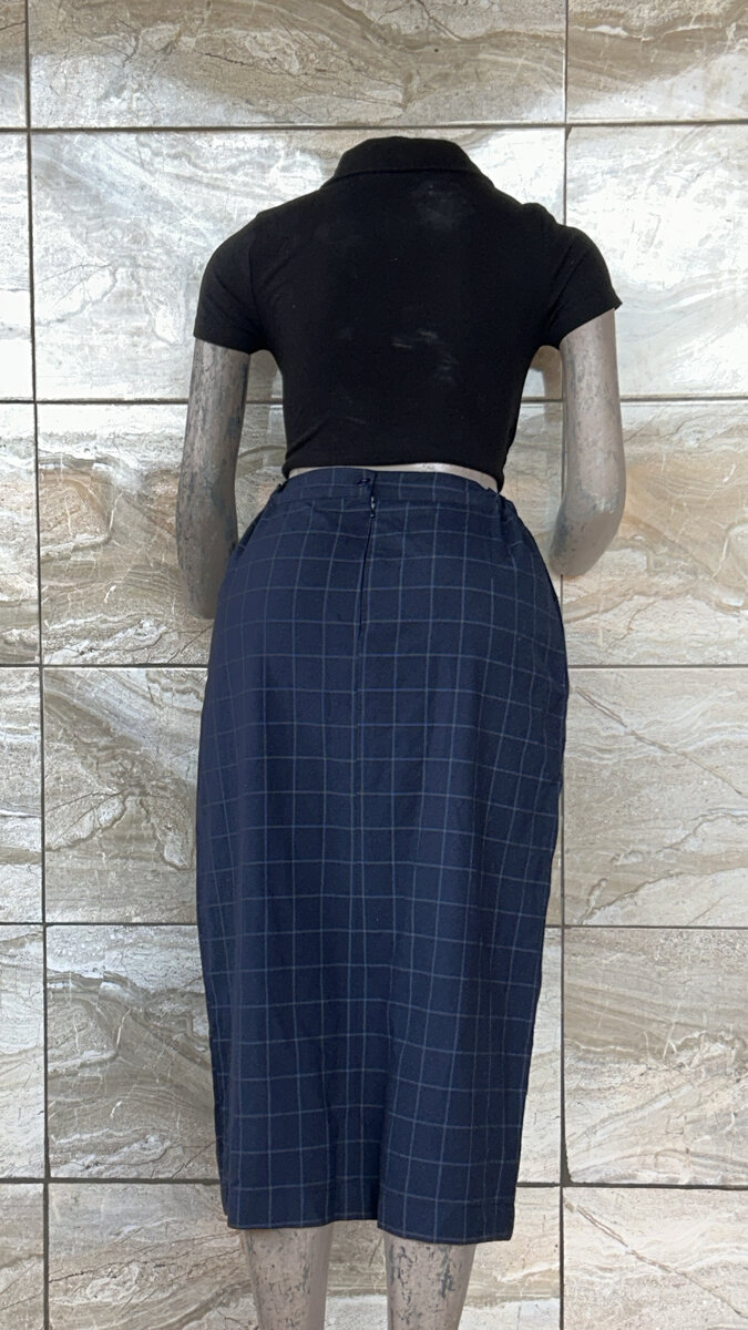 Jupe crayon à carreaux