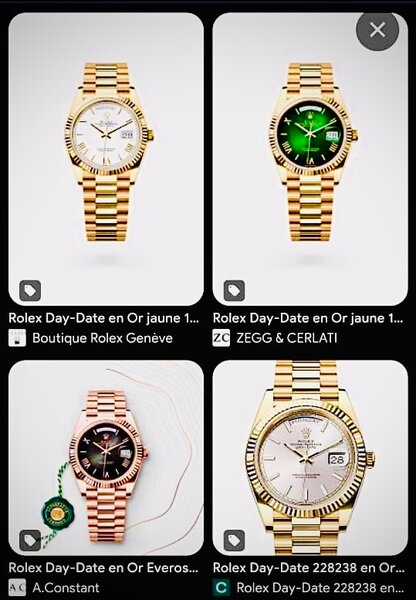 Montre Rolex en or élégante