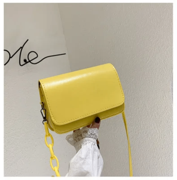 Sac bandoulière jaune tendance
