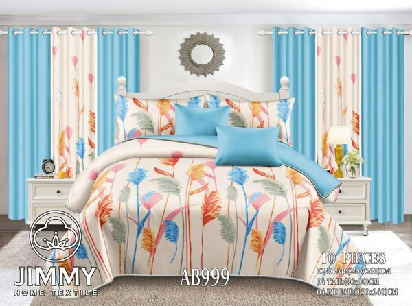 Parure de Lit Imprimée 10 Pièces