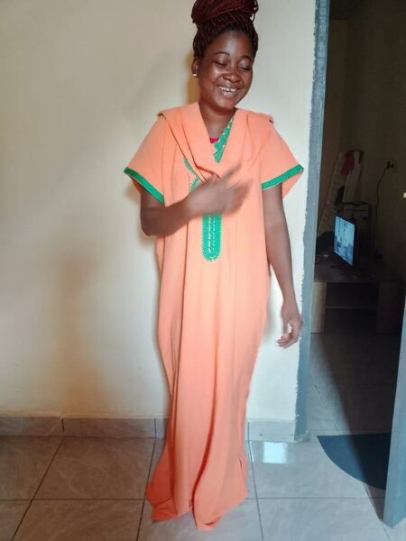 Robe Caftan Orange Élégante