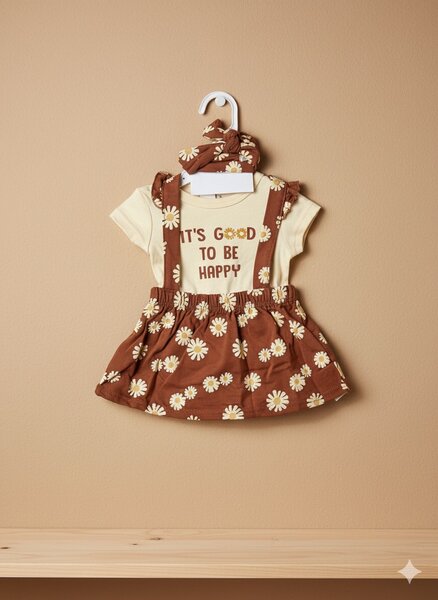 Robe fleurie bébé avec bandeau
