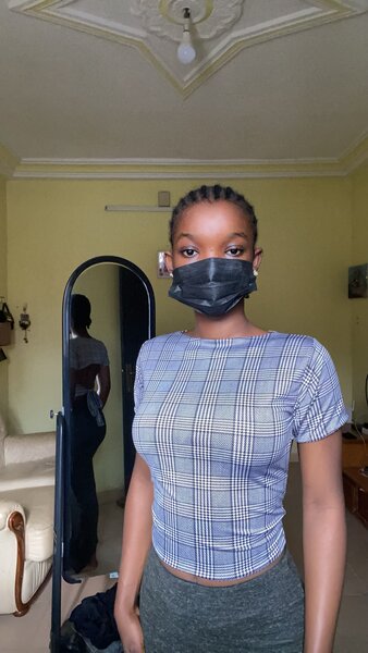 Haut à carreaux dos nu tendance