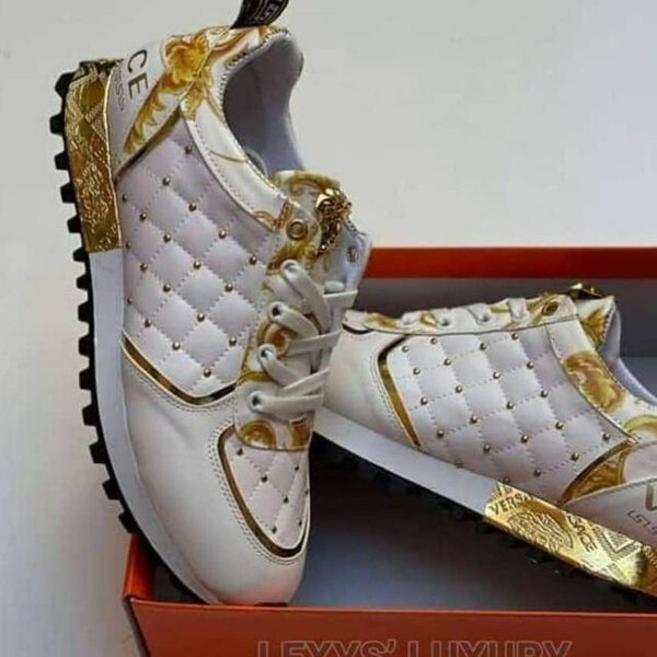 Baskets mode blanches luxe