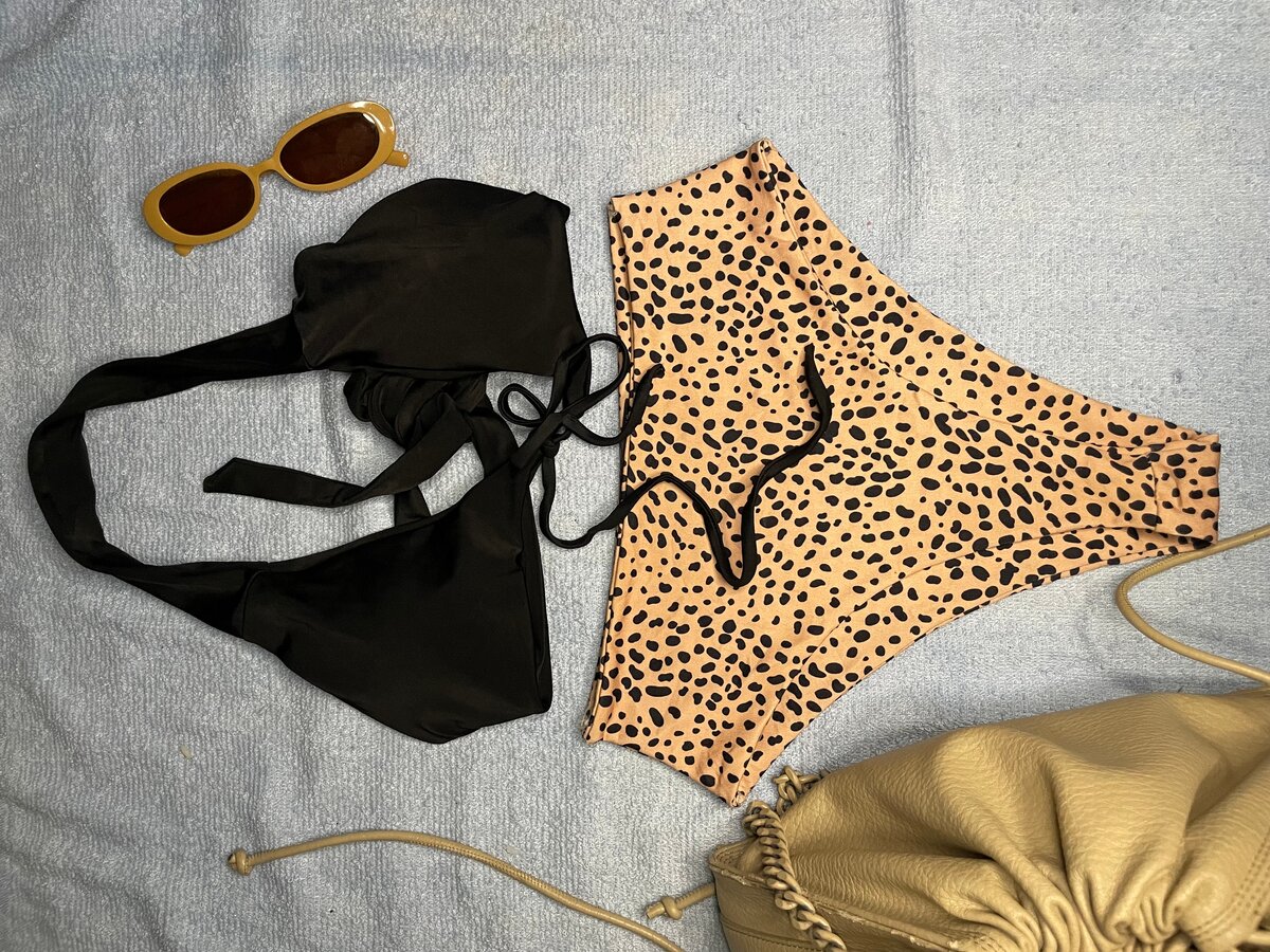 Bikini léopard noir chic