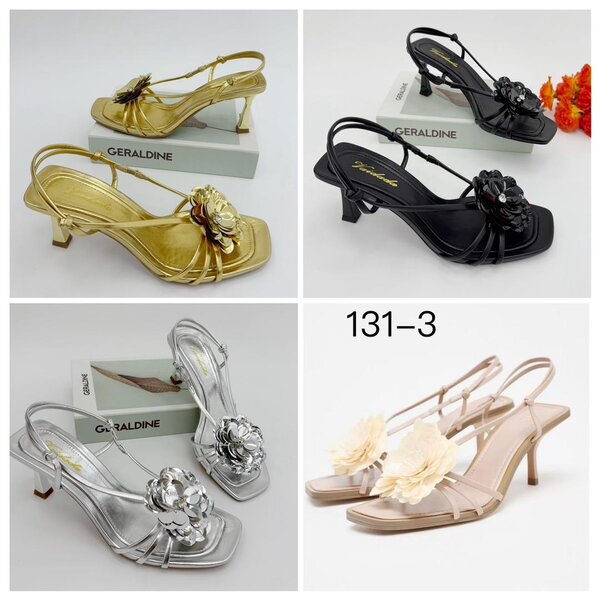 Sandales à talons florales