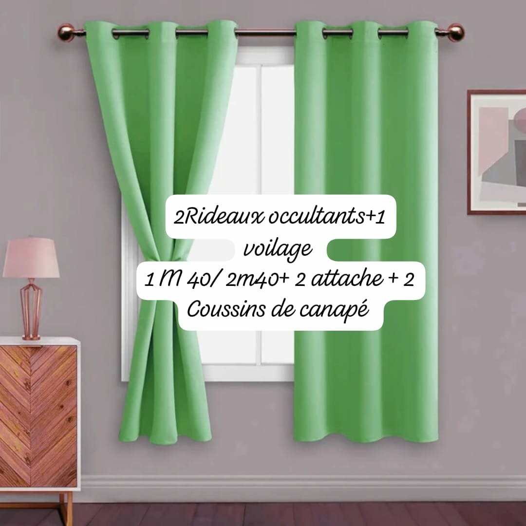 Rideaux occultants verts