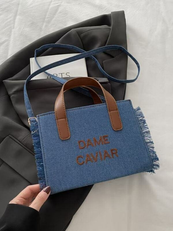 Sac bandoulière en jean tendance