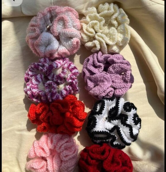 Chouchous tricotés colorés