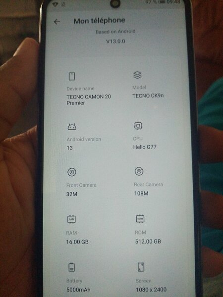 Smartphone TECNO CAMON 20
