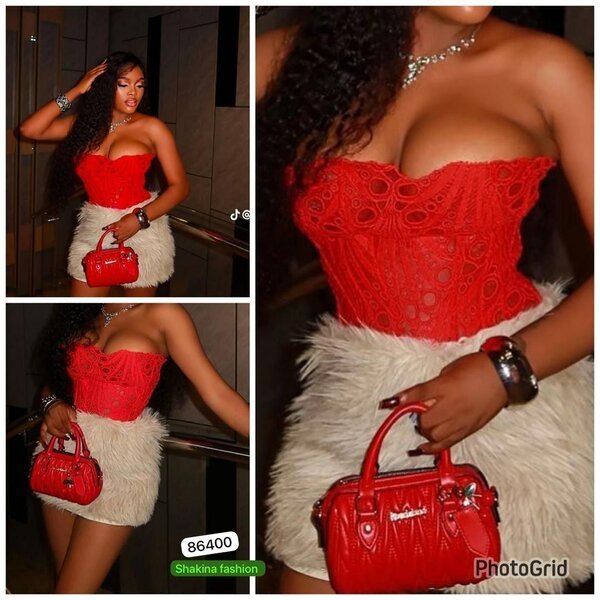 Robe bustier rouge glamour