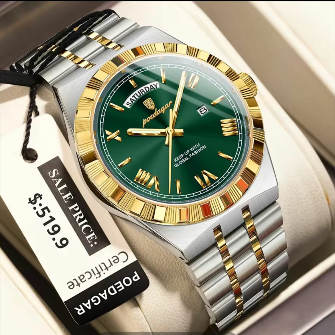 Montre Homme Acier Luxe