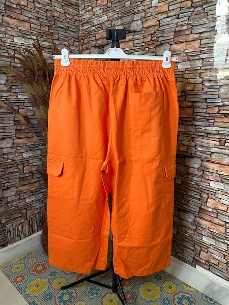 Pantalon cargo orange vif