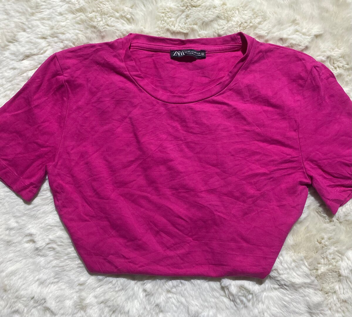 T-shirt rose fuchsia Zara