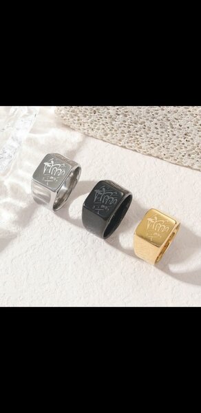 Bague Masculine en Acier Inoxydable