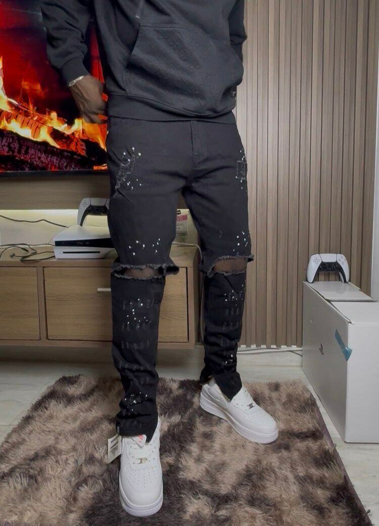 Jean Streetwear Noir Homme