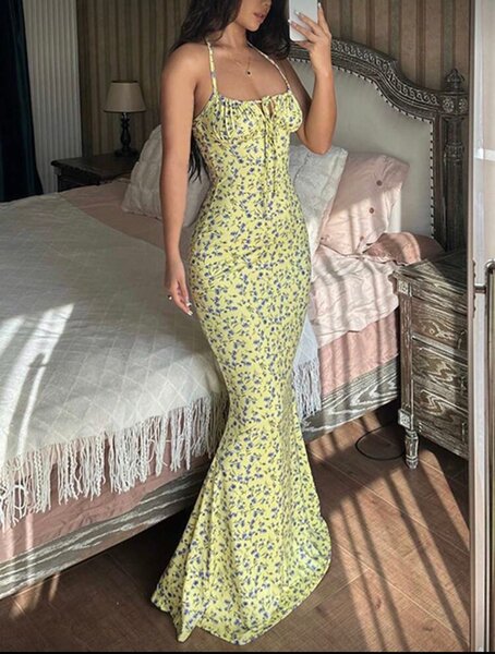 Robe longue fleurie élégante pour femmes