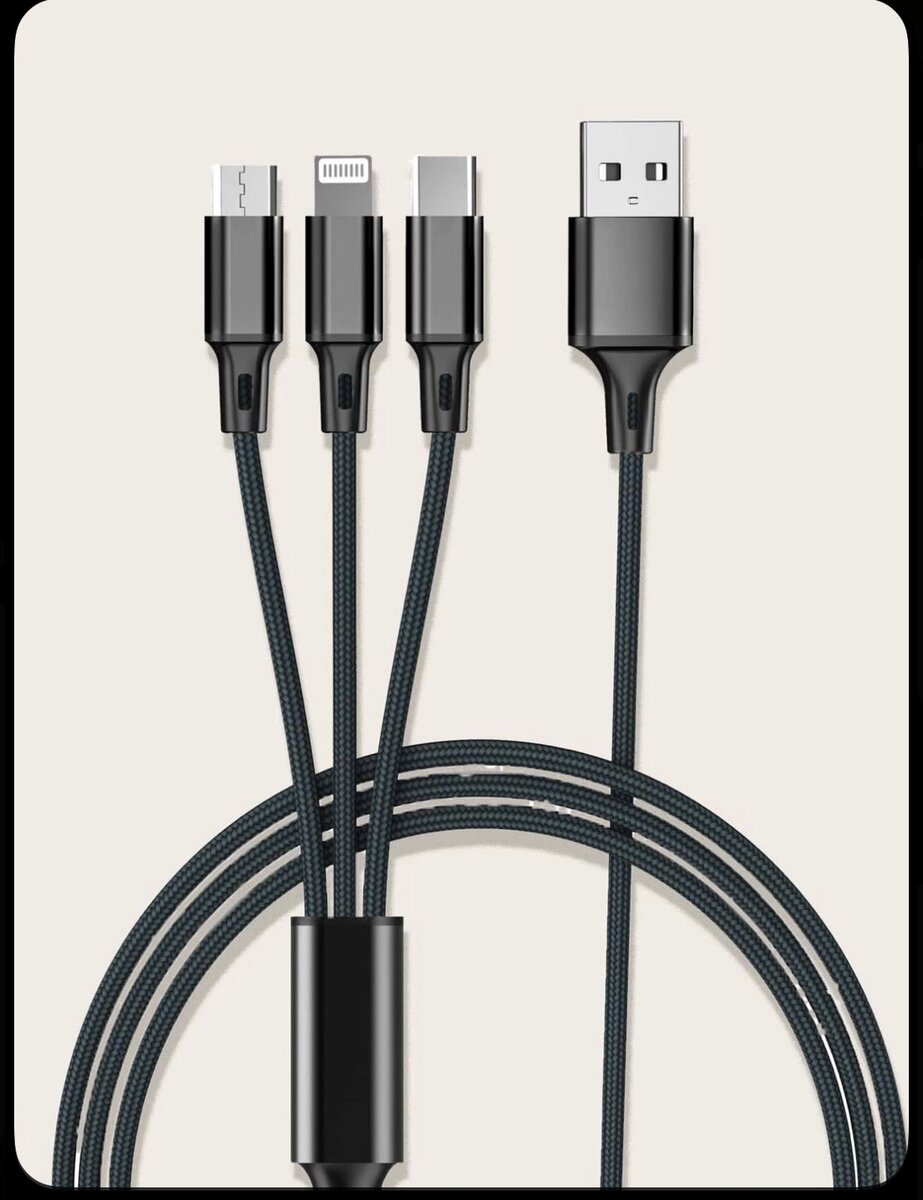 Câble USB 3 en 1 multi-connectique