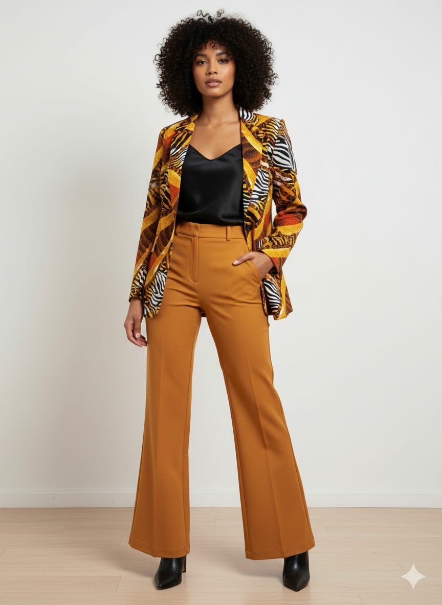 Veste multicolore imprimée pour femme