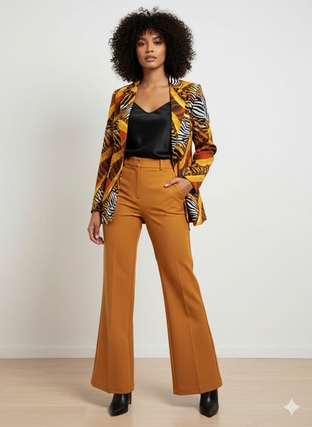 Veste multicolore imprimée pour femme