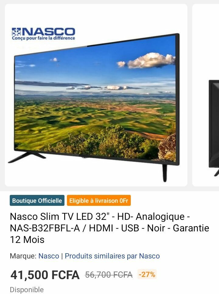 Nasco TV LED 32" HD