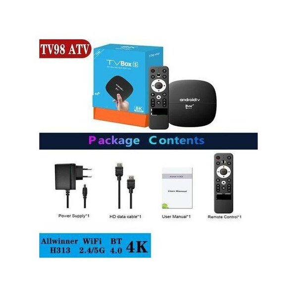 Boîtier TV Android WiFi 4K