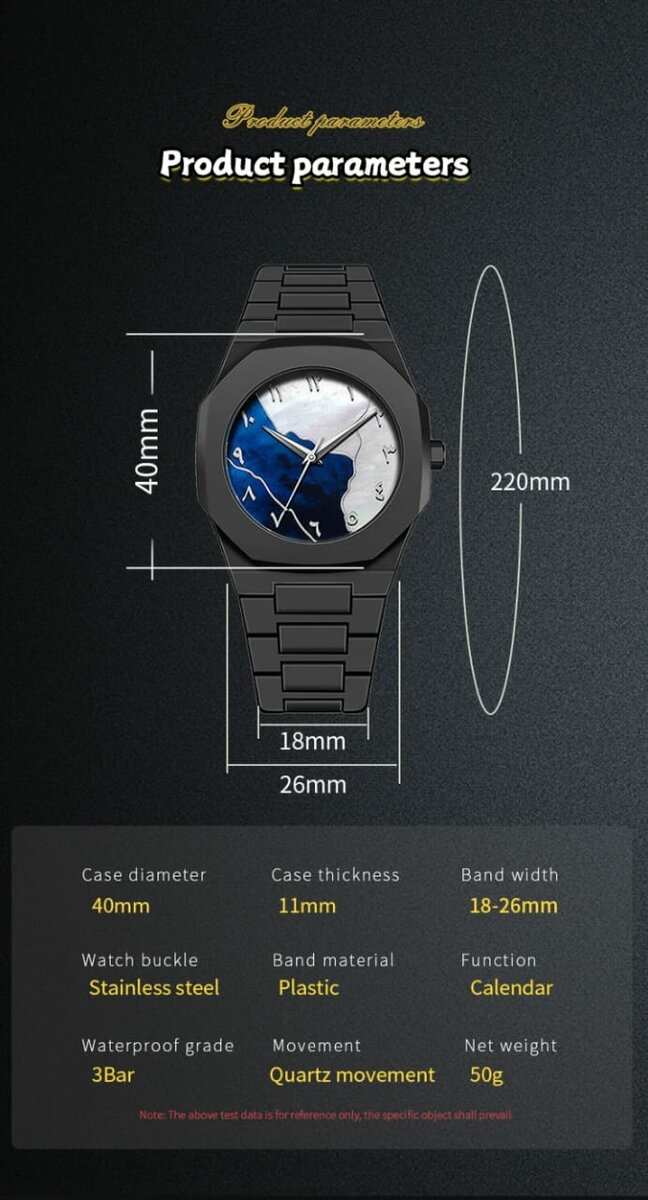 Montre en carbone noir matte