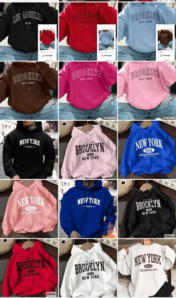 Sweats à capuche imprimés tendances