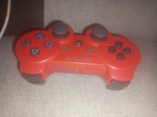 Manette PS3 sans fil rouge