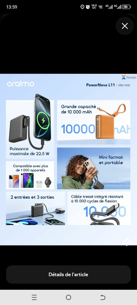 Batterie Externe Puissante 10000mAh